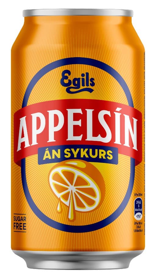 Egils appelsín án sykurs 12x33cl dósir 1