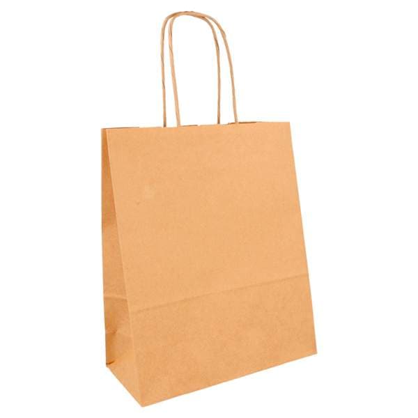 Burðarpoki pappír brúnn m/höldum 3l 250stk