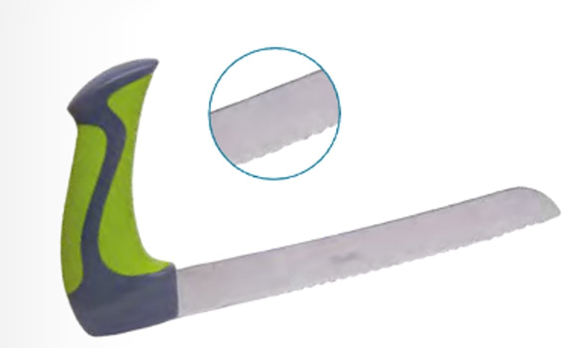 Brauðhnífur m. 90°handfangi 1