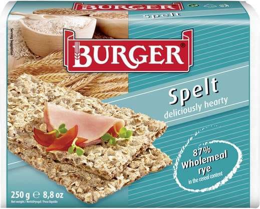 Burger hrökkbrauð spelt 250gr 1
