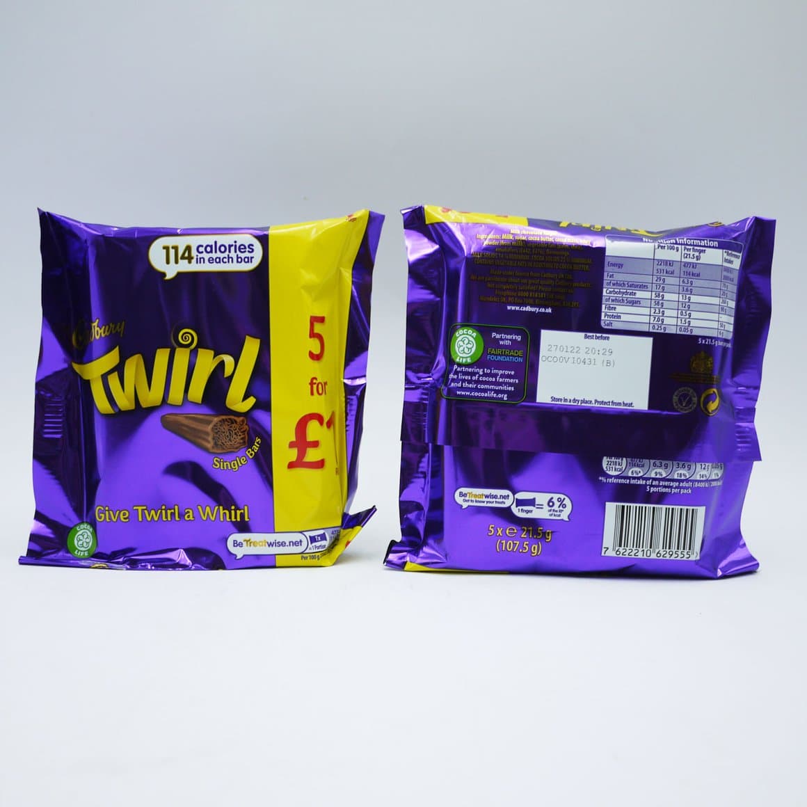 Cadbury´s Twirl súkkulaði 5stk 1
