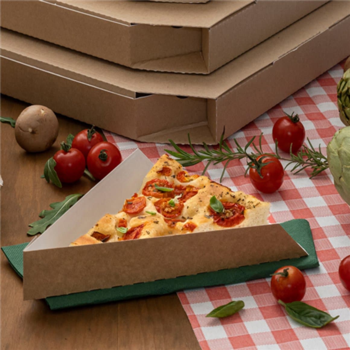 Pizzabox Thepack f.eina sneið 200stk 2