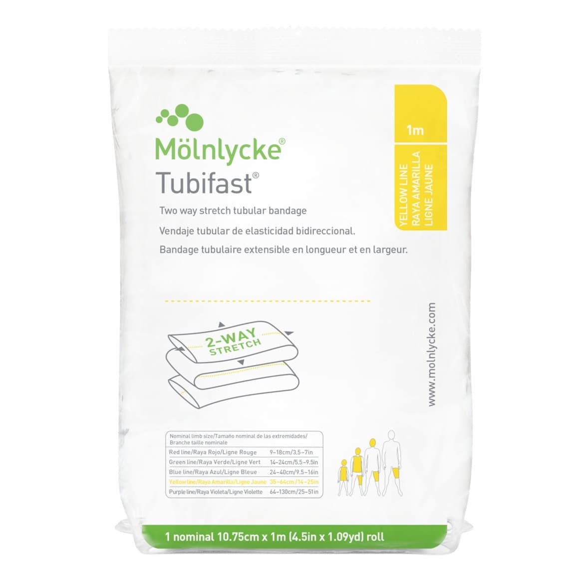 Mölnlycke Tubifast Gult 10,75cm x 1m 2