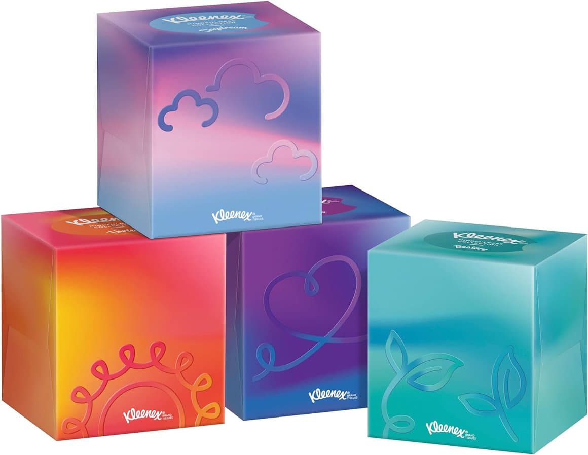 Kleenex 3-ply tissue, white - cube 48bl 1