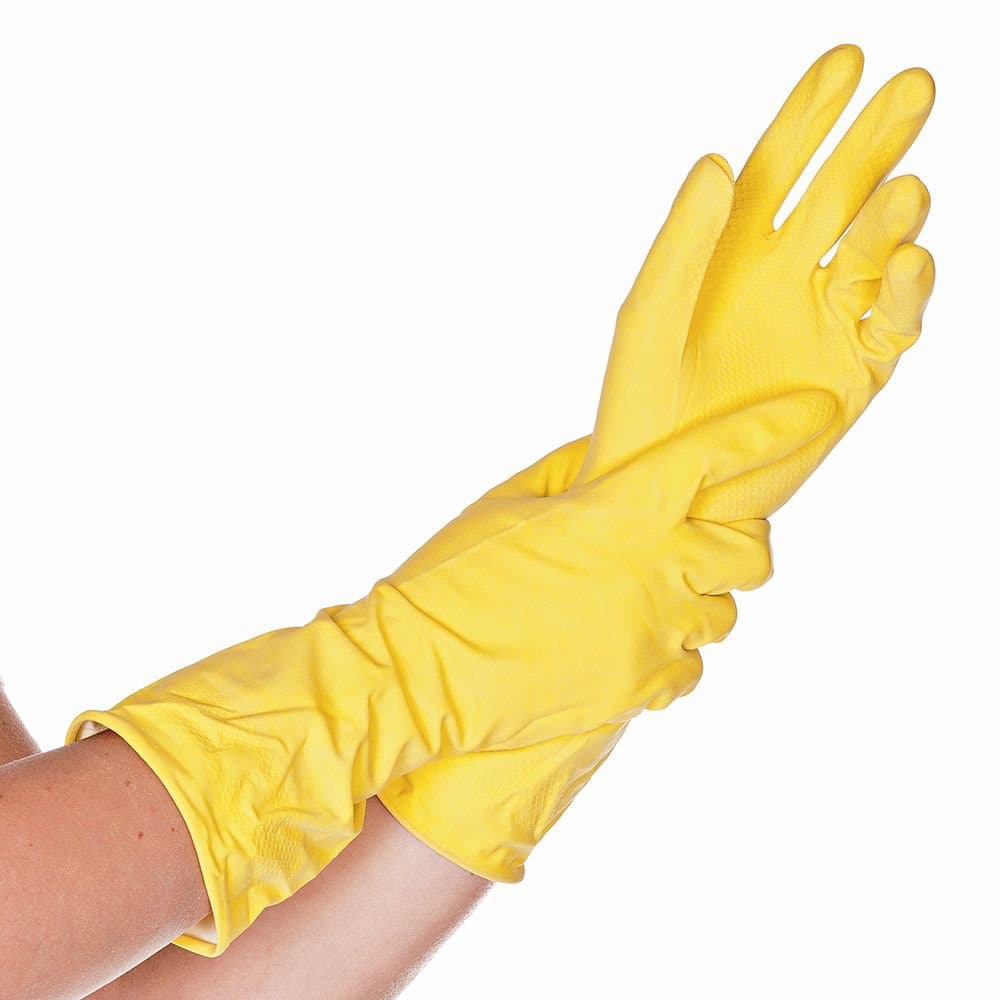 Hanskar uppþvotta latex gulir 10/XL 1