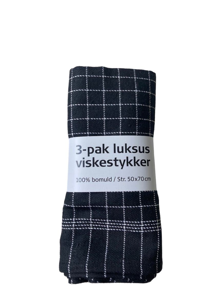 Diskaþurrka tau. 50x70, 3stk, svört 1