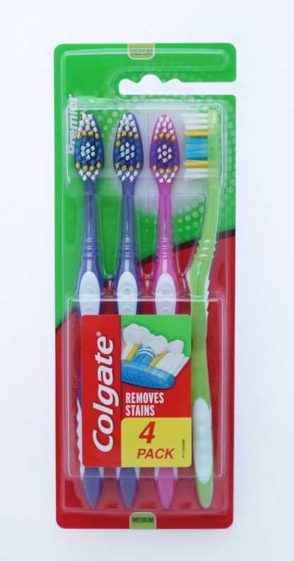 Colgate tannbursti Premium Clean medium 4 stk 1