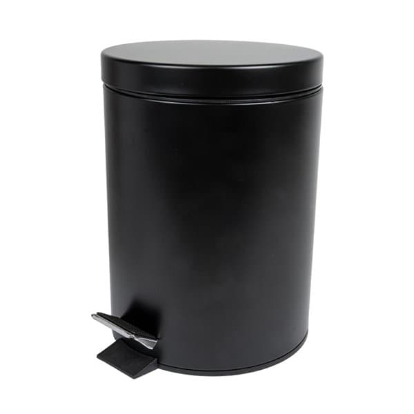 Fata með fótstigi 5l málm/svört 1
