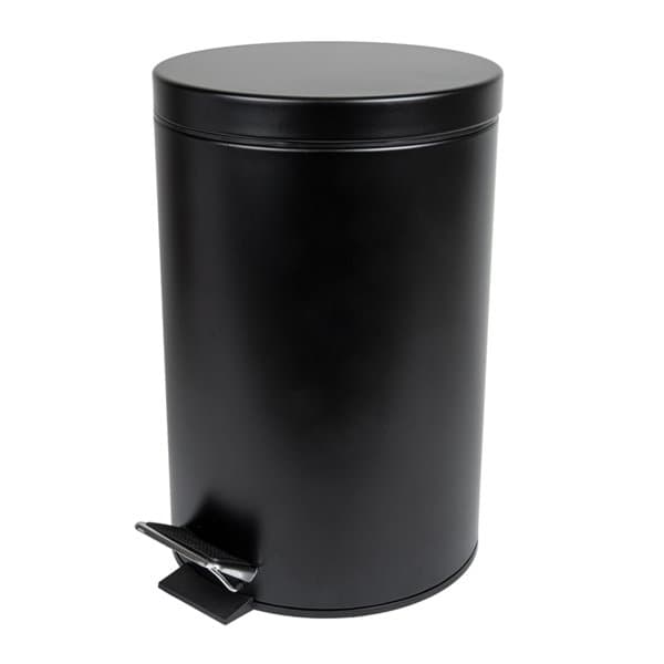 Fata með fótstigi 12l málm/svört  1