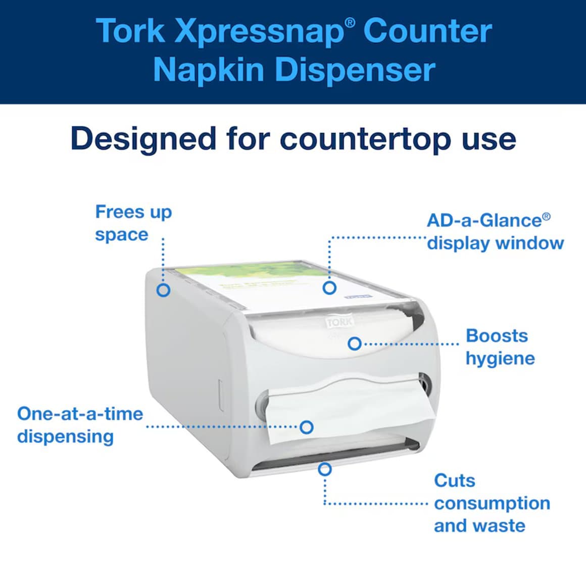 Tork Xpressnap Countertop® serv.skammtari grár N4 5