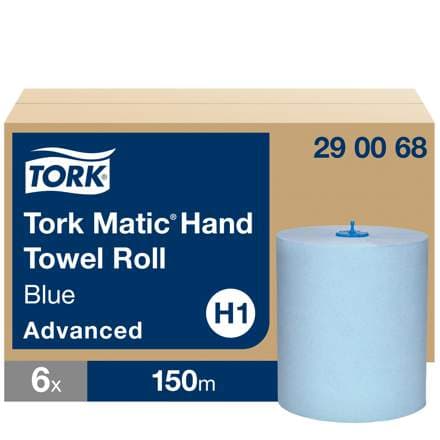 Tork Matic® handþ. bláar 21cm 150m 6rl E H1