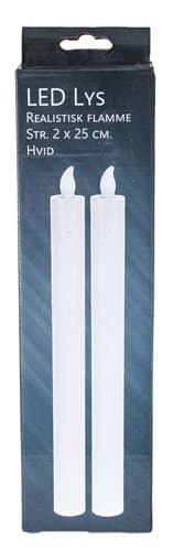 LED kerti hvít 25cm 2stk 1