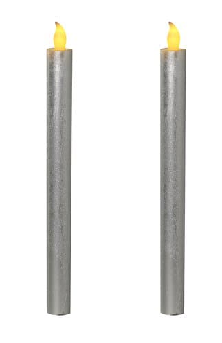 LED kerti silfur 25cm 2stk 1