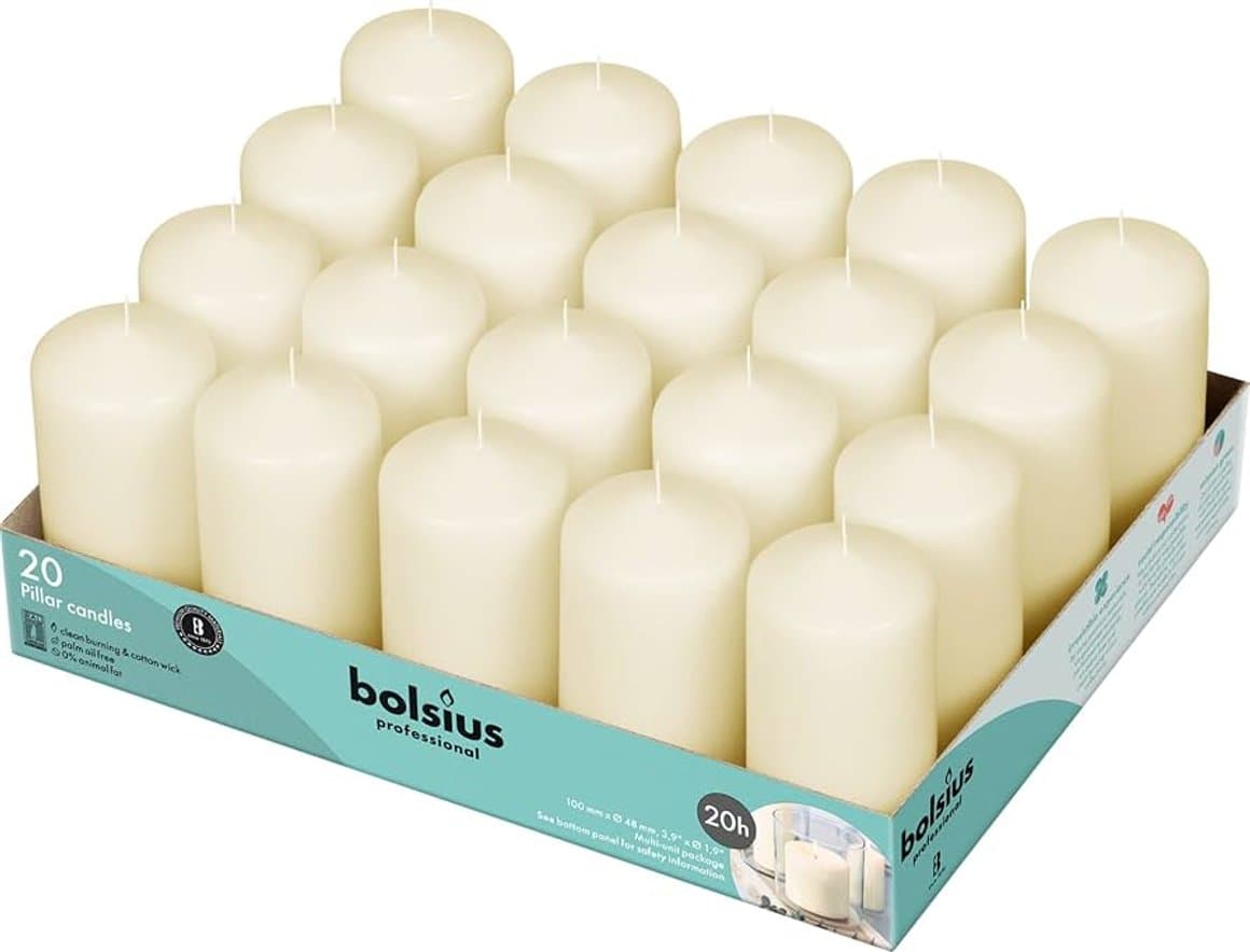 Bolsius kerti ivory 10x5cm 20stk 1