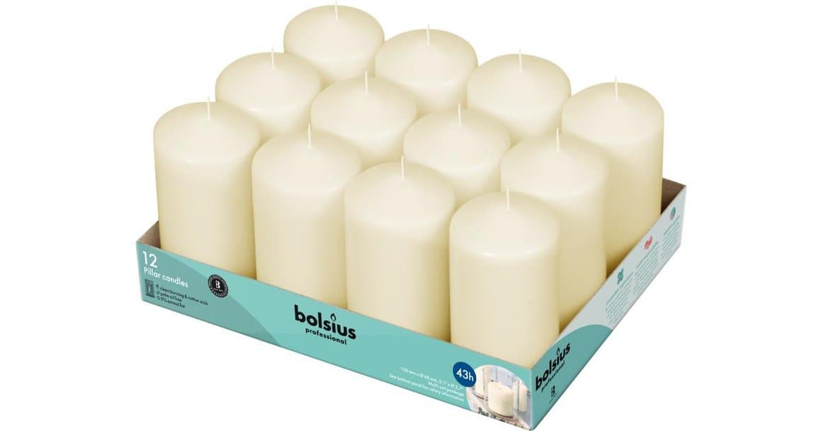 Bolsius kerti ivory 13x7cm 12stk 1