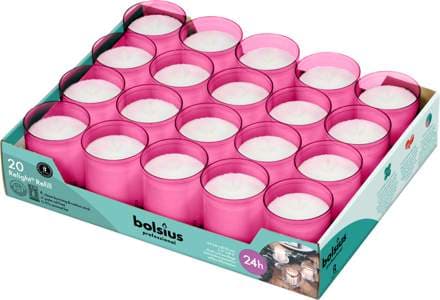 Bolsius kertafyllingar f, stjaka bleik 20stk