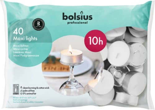 Bolsius teljós stór 10klst 40stk 1