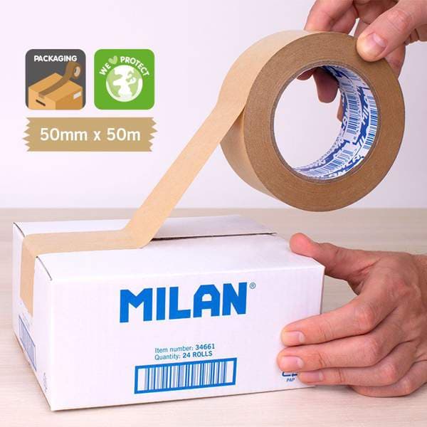 MILAN pökkunarlímband 50mmx50mtr, pappír