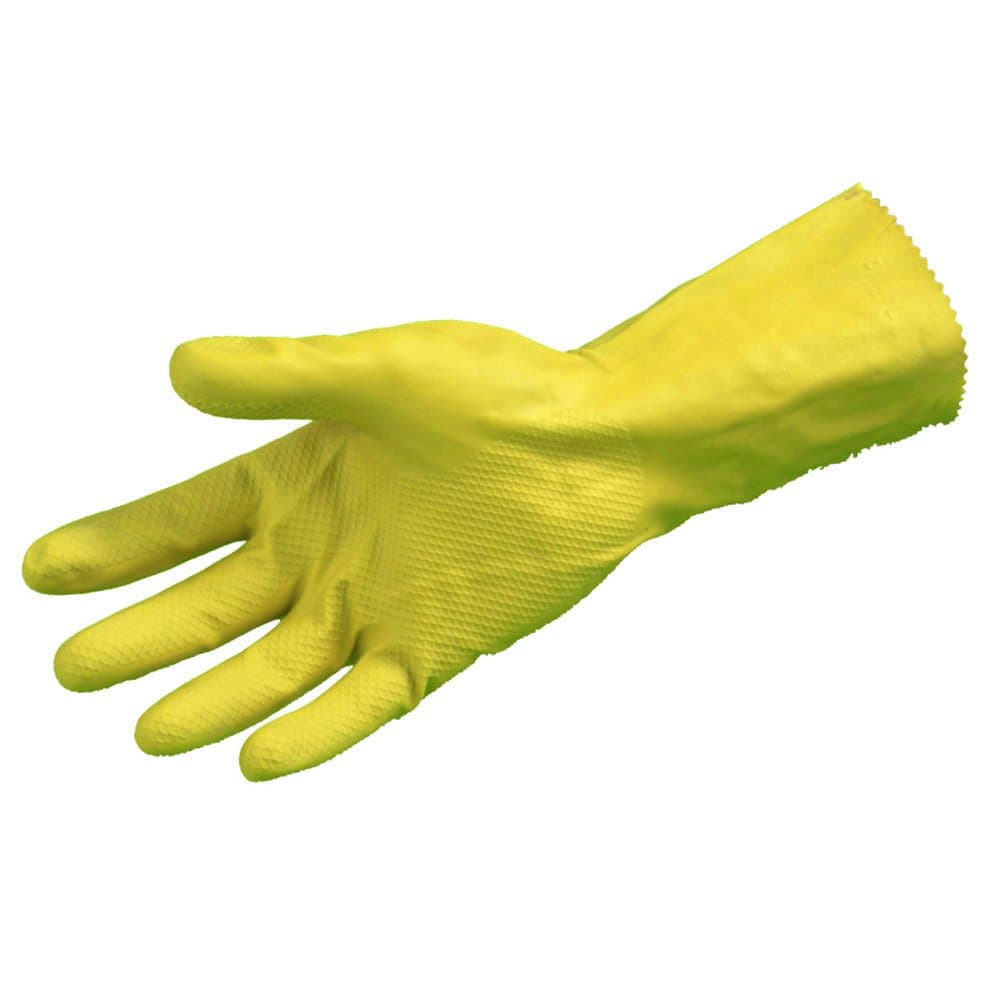 Gúmmíhanskar gulir Large 1