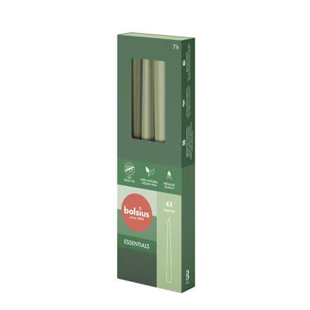 Bolsius kerti 24,5cm Fresh olive 7klst 4stk