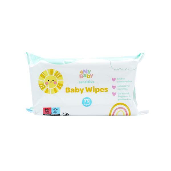 Blautklútar sensitive 4my baby 72stk