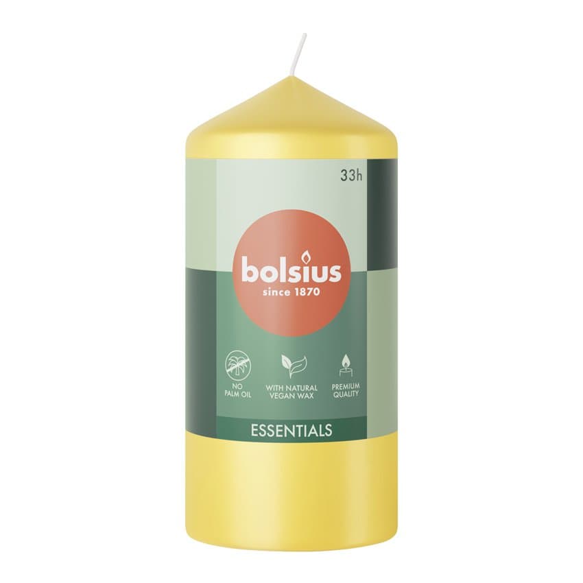 Bolsius kerti Sunny yellow 12x6cm 1