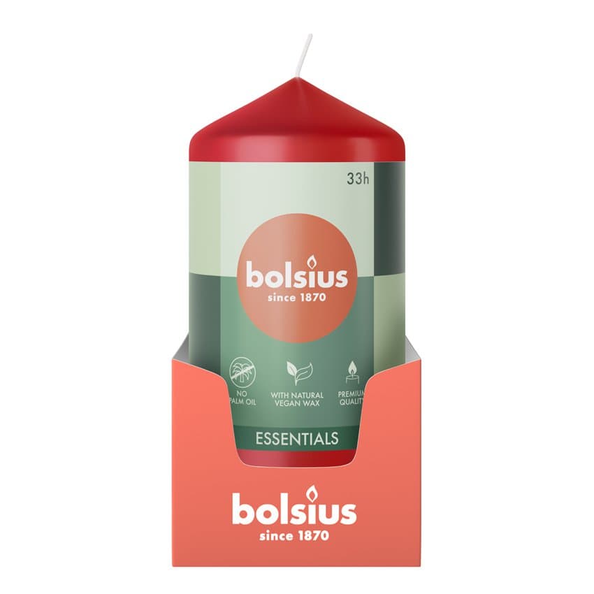 Bolsius kerti Delicate red 12x6cm 1