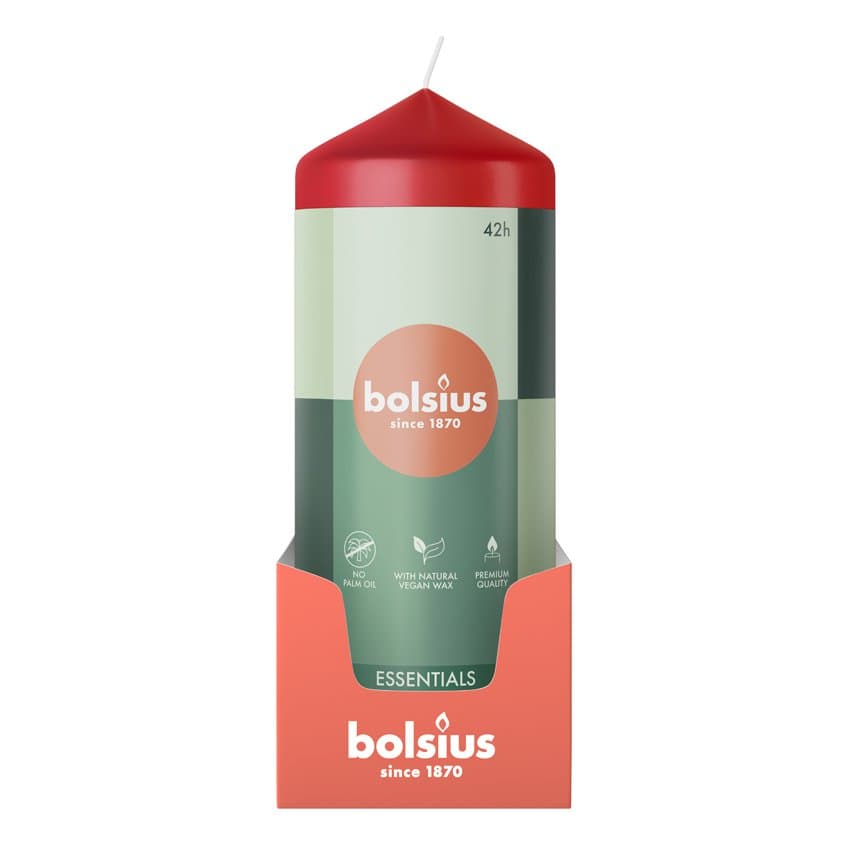 Bolsius kerti Delicate red 15x6cm 1