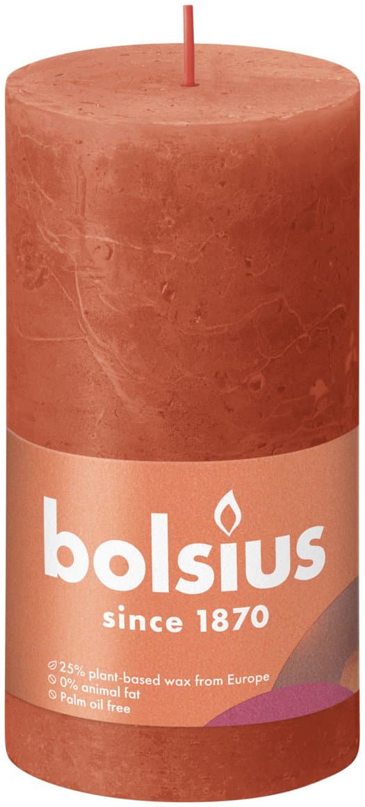 Bolsius kerti appelsínugult 13x7cm rustic 1