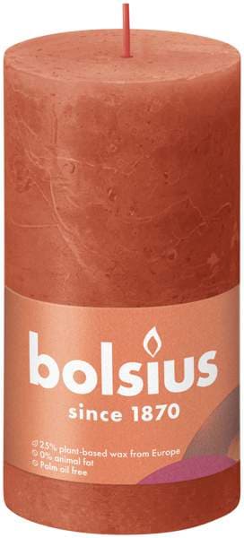 Bolsius kerti appelsínugult 13x7cm rustic