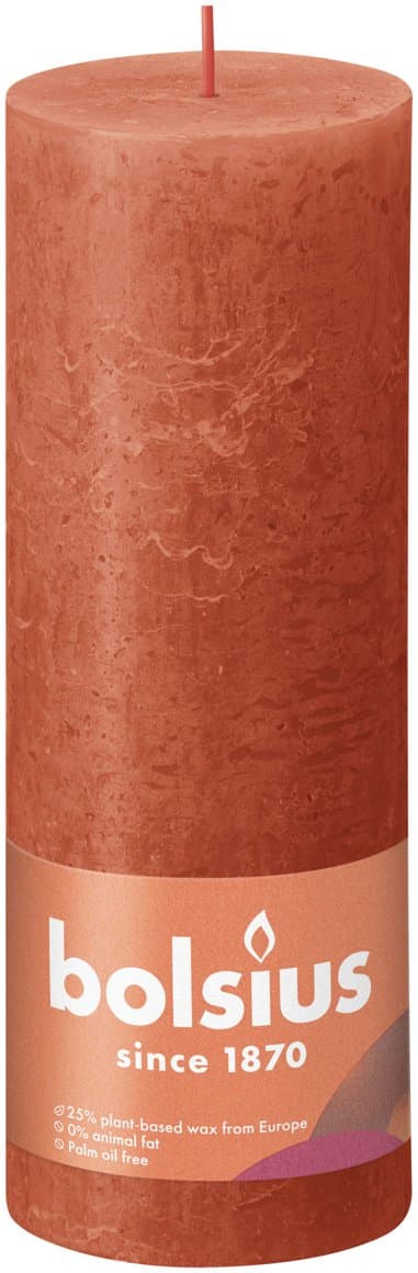 Bolsius kerti appelsínugult 19x7cm rustic 1