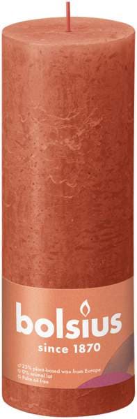 Bolsius kerti appelsínugult 19x7cm rustic