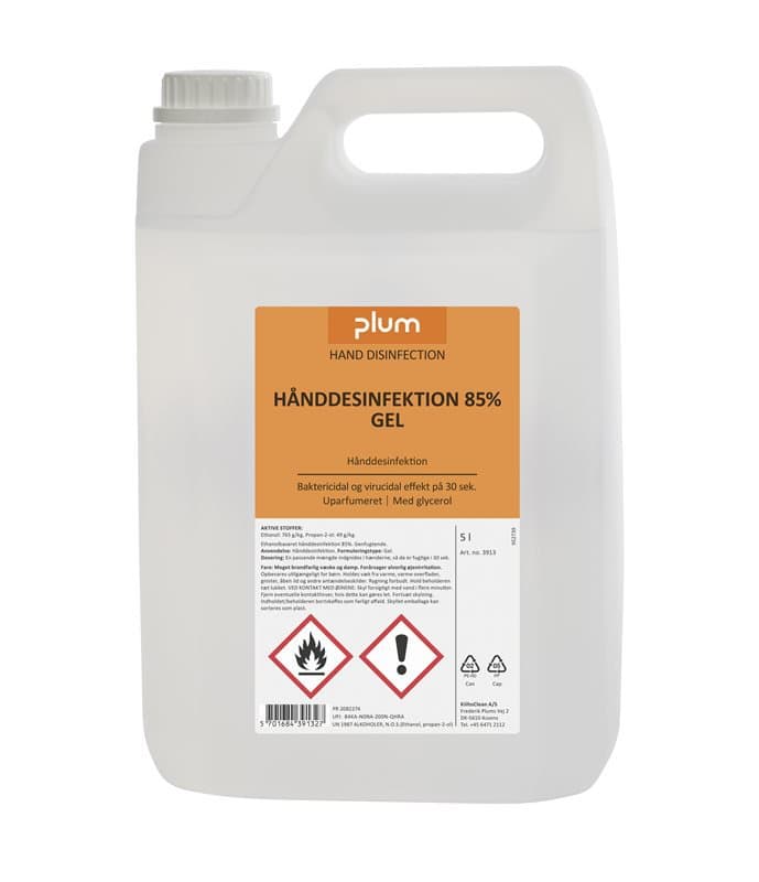 Plum handspritt gel 85% 5l 1