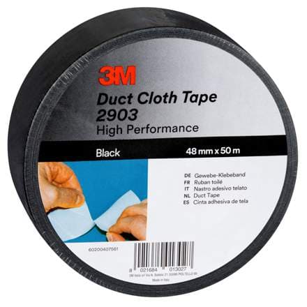 3M límband sterkt, svart 48mmx50mtr