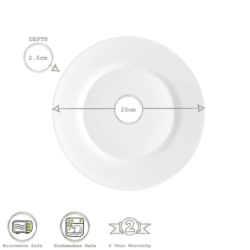 Toledo diskar hvítir 25cm 6stk 3
