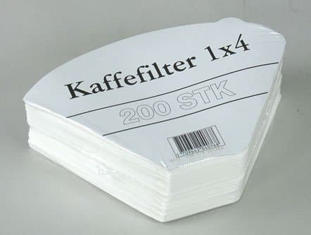 Kaffipokar nr.4 hvítir 200stk 1