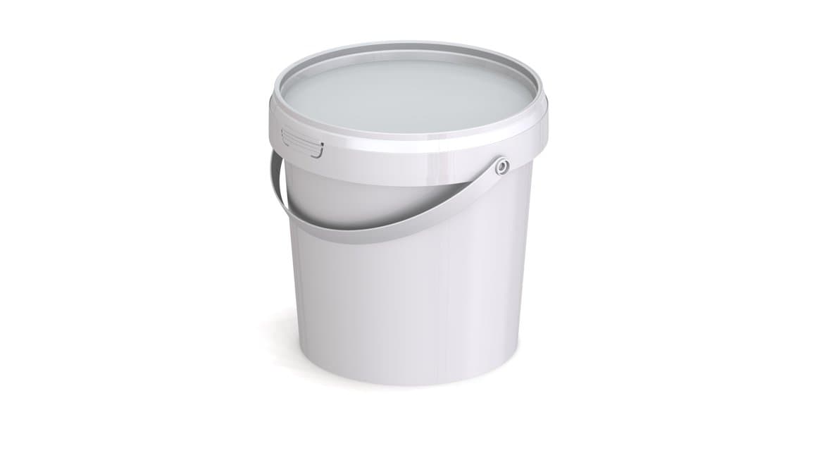 Plastfata með loki 1,2l 1