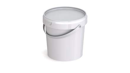Plastfata með loki 1,2l