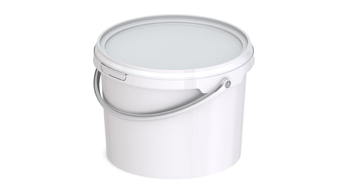 Plastfata með loki 2,7l 1