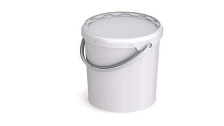 Plastfata með loki 10l