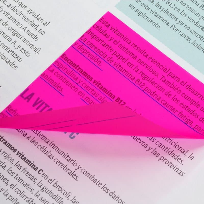 MILAN Post it miði glær, bleikur 76x76mm 3
