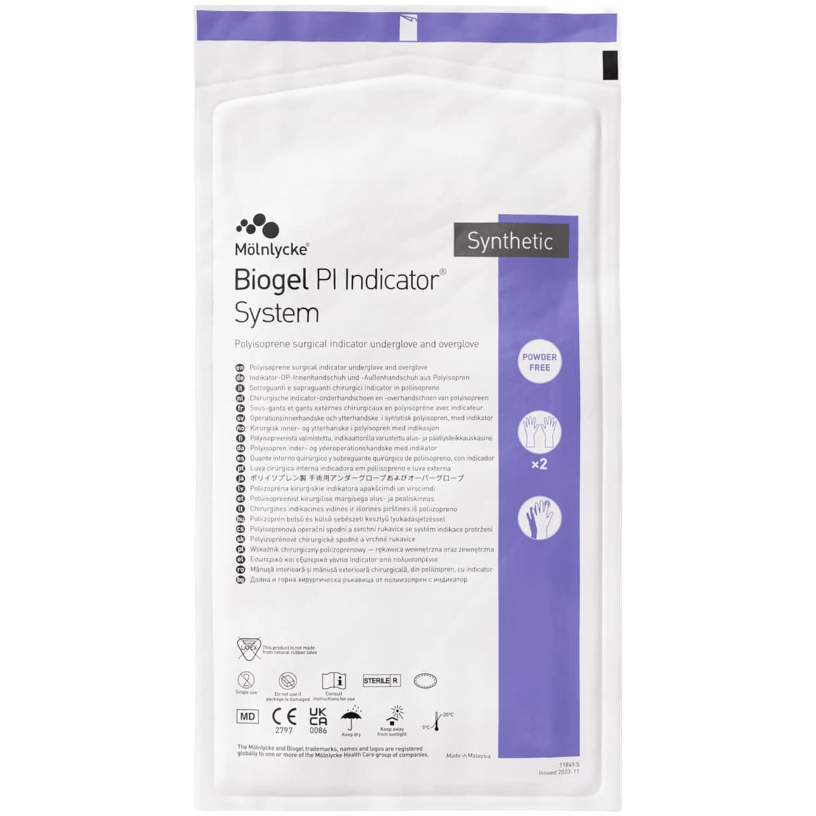 Mölnlycke Biogel PI Indicator 8.0, 25x2 hanskar 1