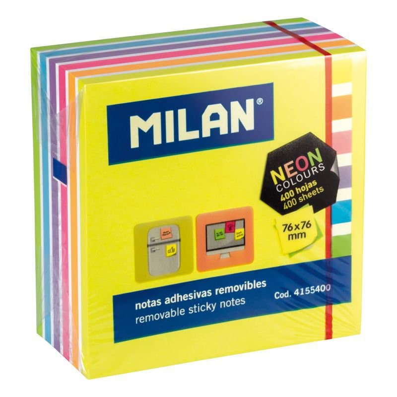 MILAN Post it 76x76 bl.litir 400bl 1