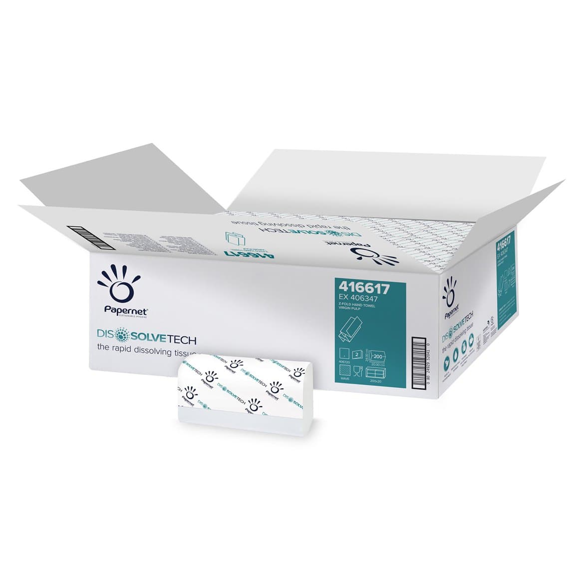 Papernet Dissolve tech Z-fold 2 laga 4000stk H2 1