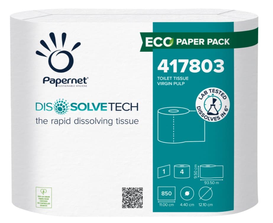 Papernet WC pappír DissolveTech 94mtr 850bl. 28rl* 1