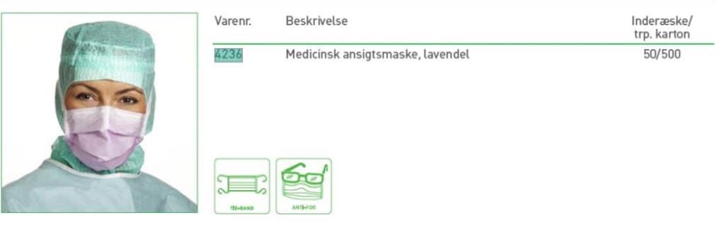 Mölnlycke Skurðstofumaski Type IIR lavender 1