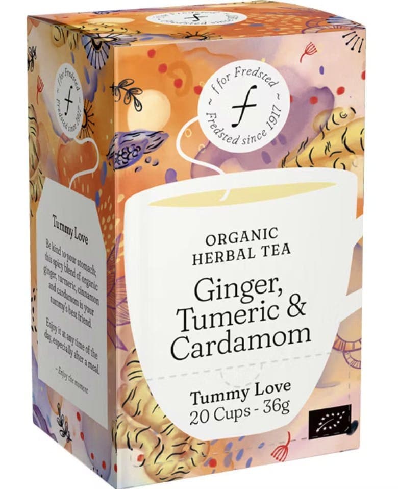 Fredsted te organic engifer, turmerik&kardim. 20stk 1