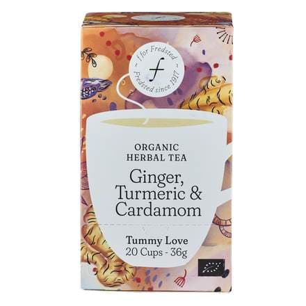 Fredsted te organic engifer, turmerik&kardim. 20stk