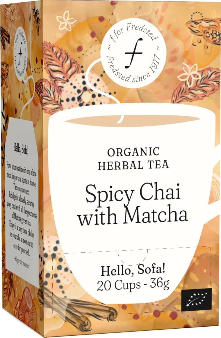 Fredsted te organic spicy chai with matcha 20stk 1