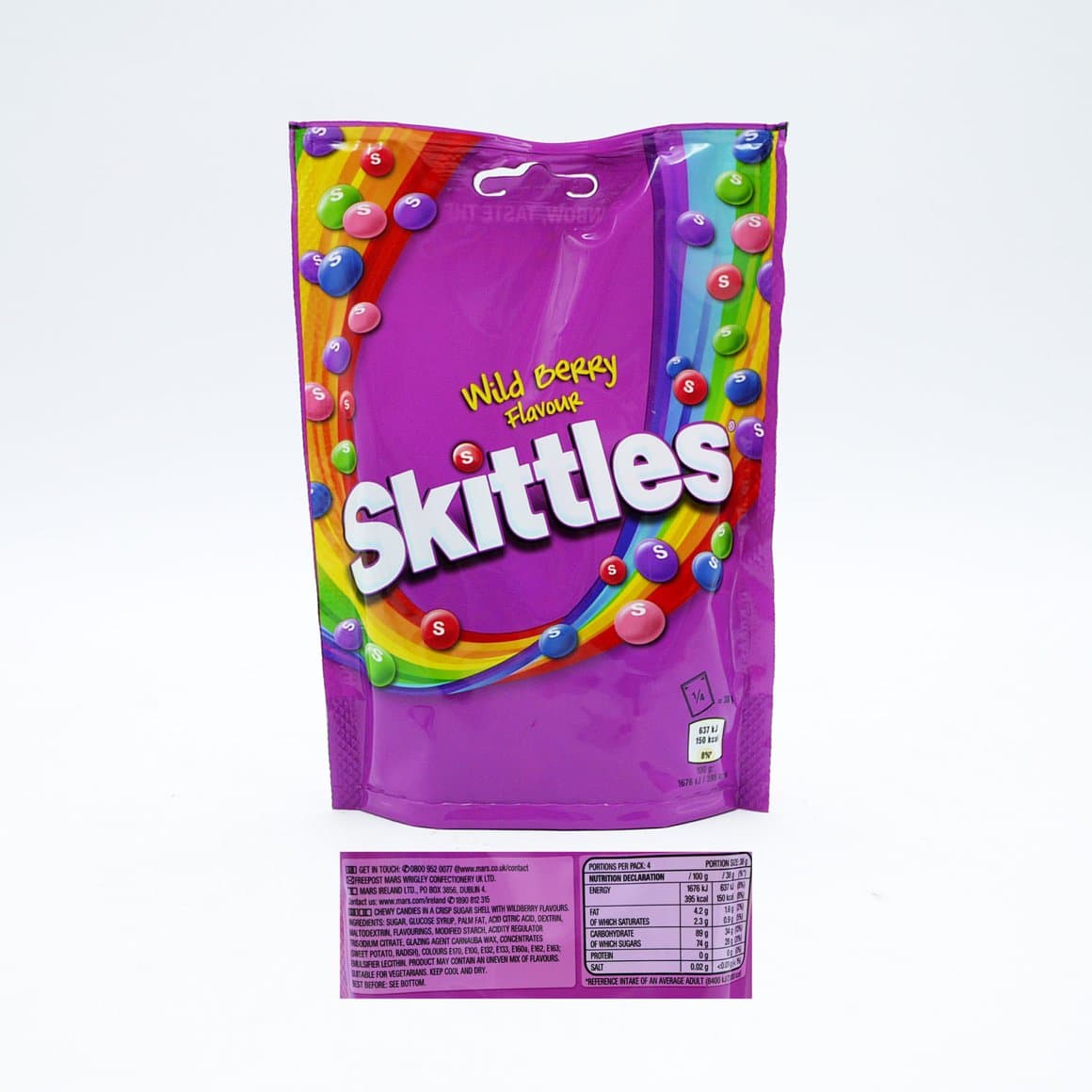 Skittles wild berry pouch 136gr 1